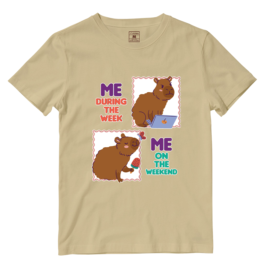 Cotton Shirt: Busy Capybara