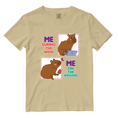 Cotton Shirt: Busy Capybara
