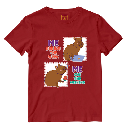 Cotton Shirt: Busy Capybara