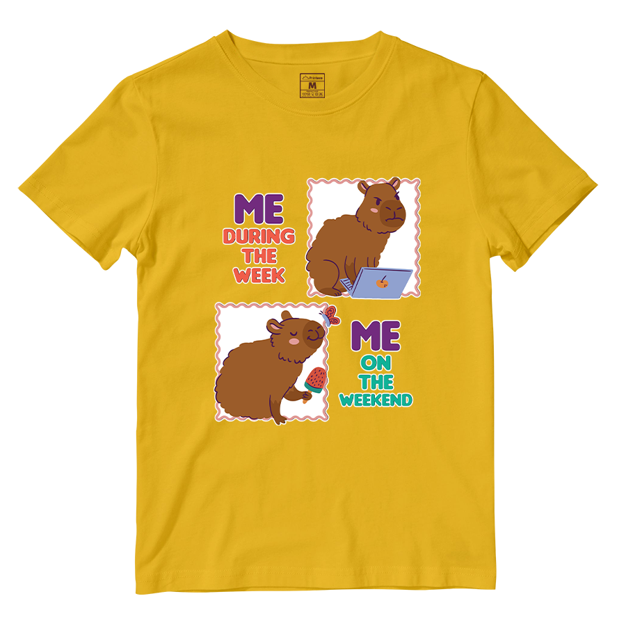 Cotton Shirt: Busy Capybara