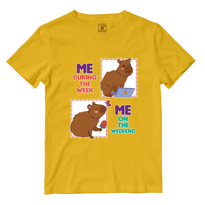 Cotton Shirt: Busy Capybara