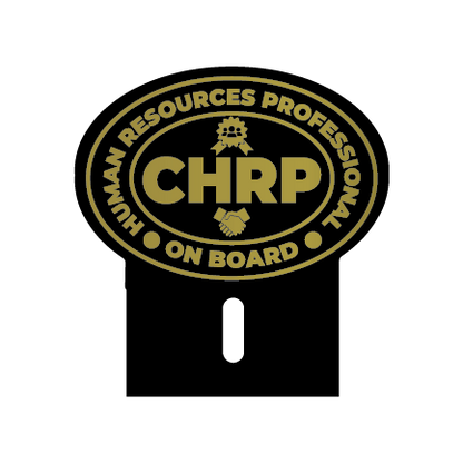 Acrylic Car Emblem: CHRP Certified Human Resources Professional