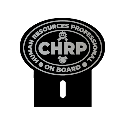 Acrylic Car Emblem: CHRP Certified Human Resources Professional