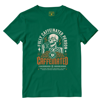 Cotton Shirt: Caffeinated Sekeleton