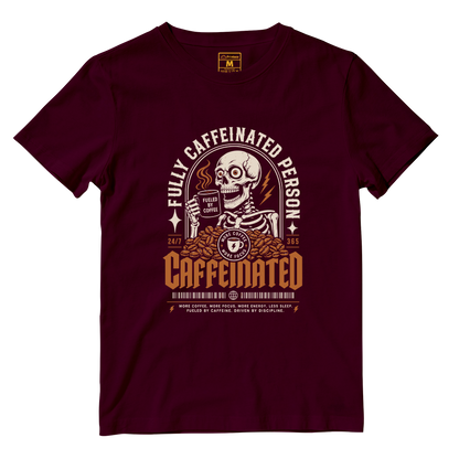 Cotton Shirt: Caffeinated Sekeleton