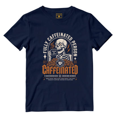 Cotton Shirt: Caffeinated Sekeleton