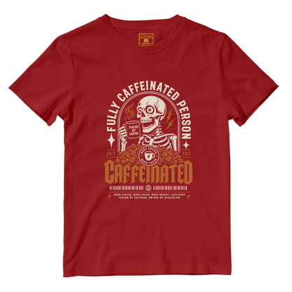 Cotton Shirt: Caffeinated Sekeleton