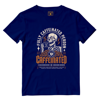 Cotton Shirt: Caffeinated Sekeleton