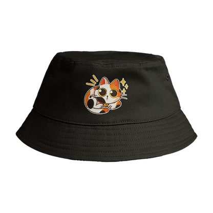 Reversible Bucket Hat: Calico Cat