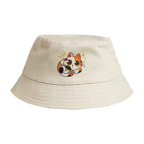 Reversible Bucket Hat: Calico Cat