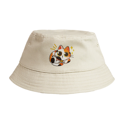 Reversible Bucket Hat: Calico Cat