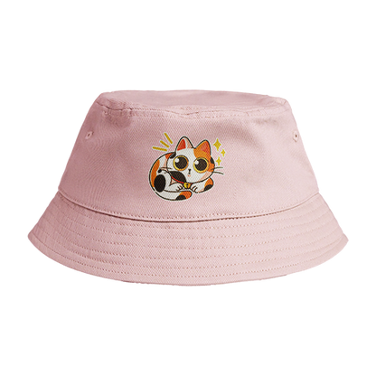 Reversible Bucket Hat: Calico Cat
