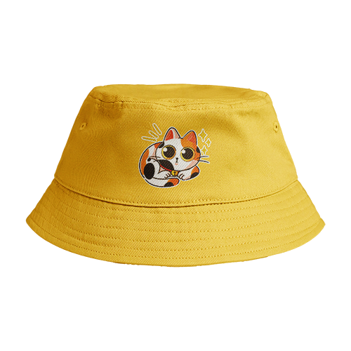 Reversible Bucket Hat: Calico Cat