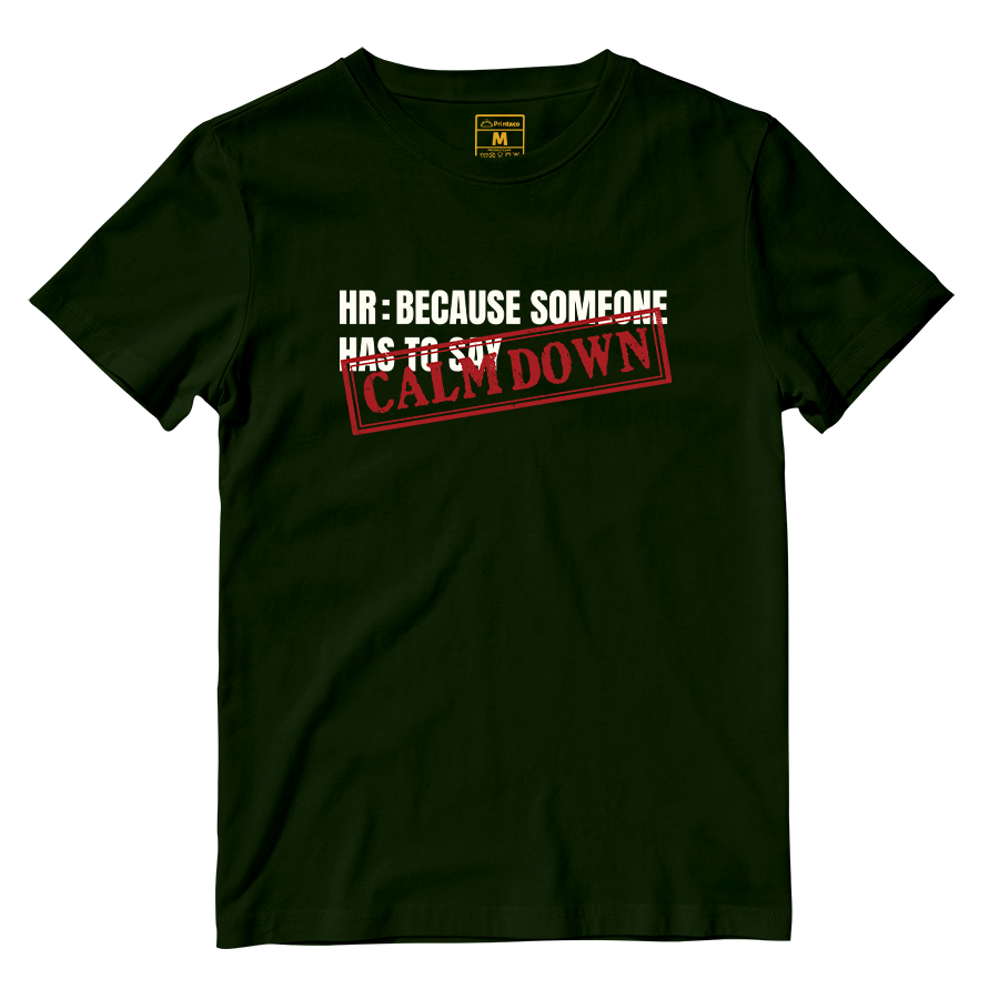 Cotton Shirt: Calm Down Stamp