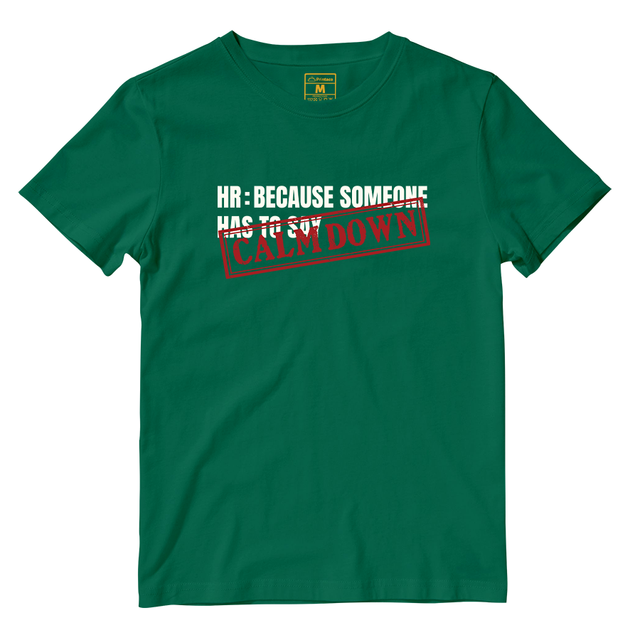 Cotton Shirt: Calm Down Stamp