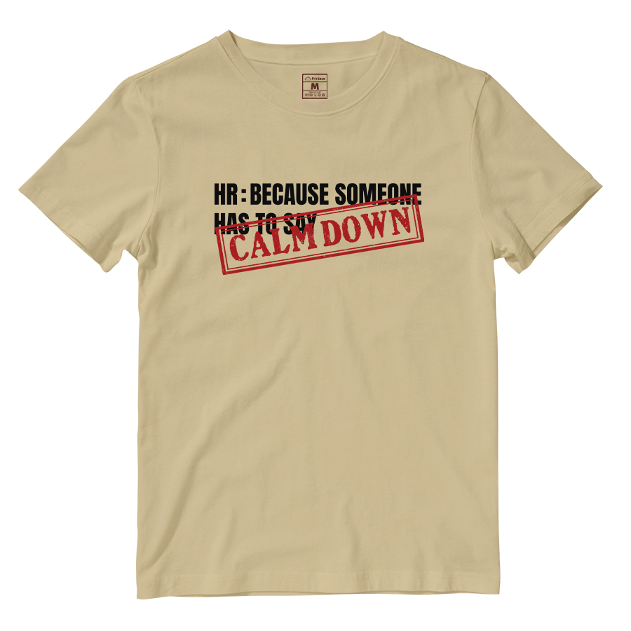 Cotton Shirt: Calm Down Stamp