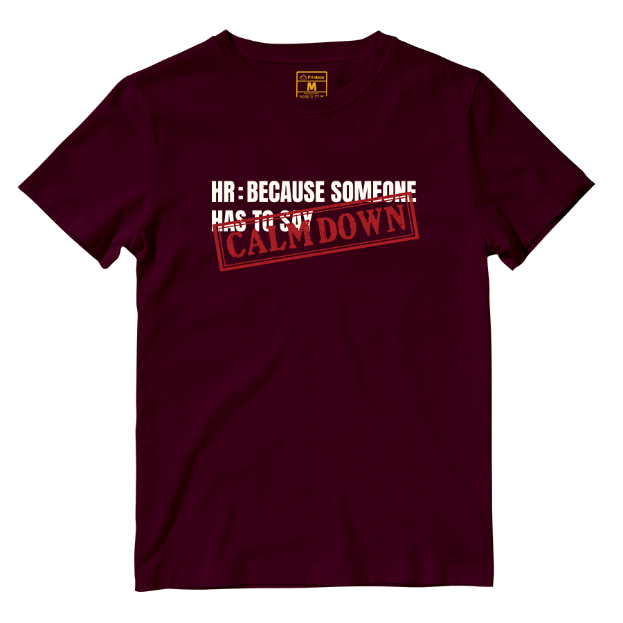 Cotton Shirt: Calm Down Stamp