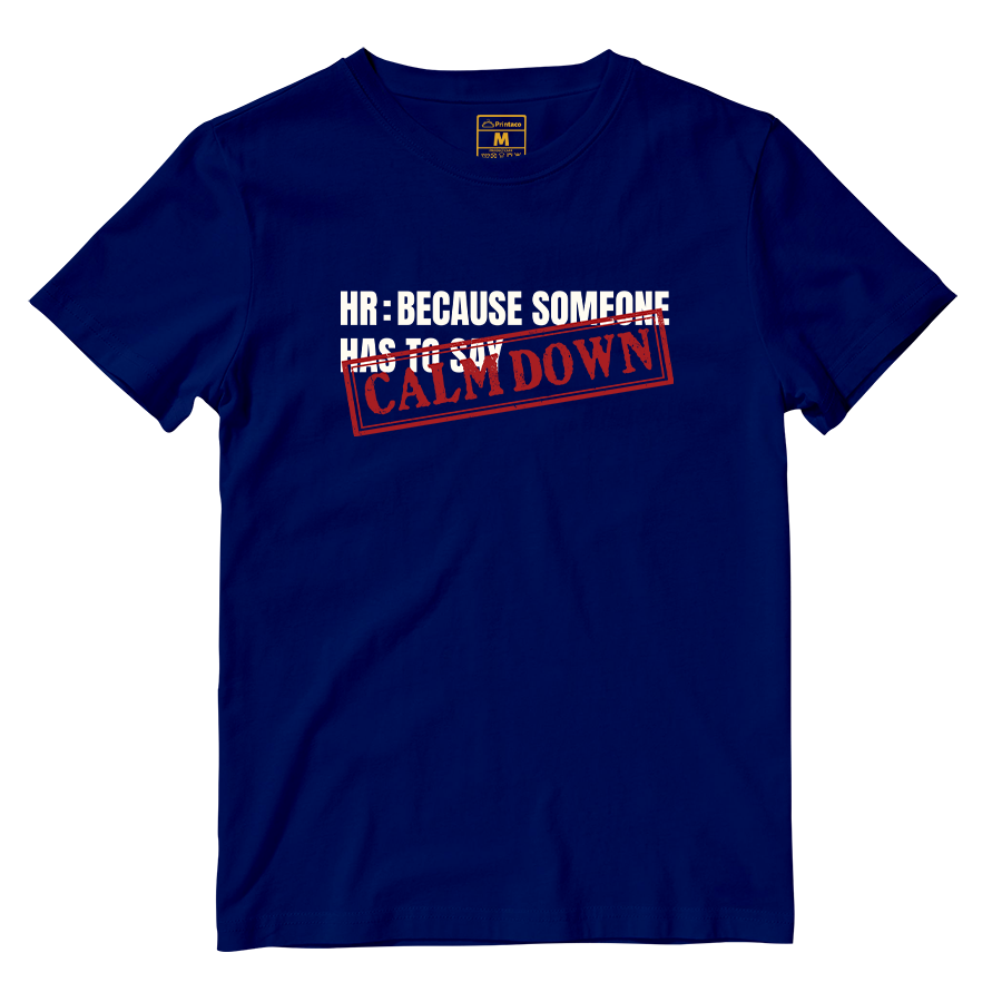 Cotton Shirt: Calm Down Stamp