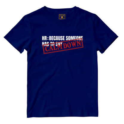 Cotton Shirt: Calm Down Stamp