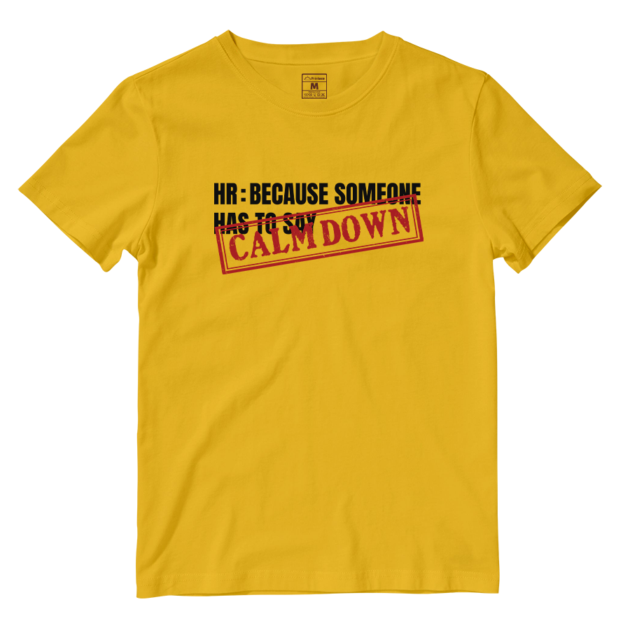 Cotton Shirt: Calm Down Stamp