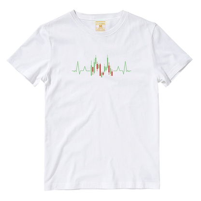 Cotton Shirt: Candle Stick Heartbeat