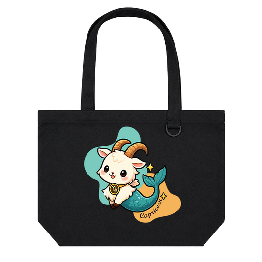 Landscape Tote Bag: Capricorn Cartoon