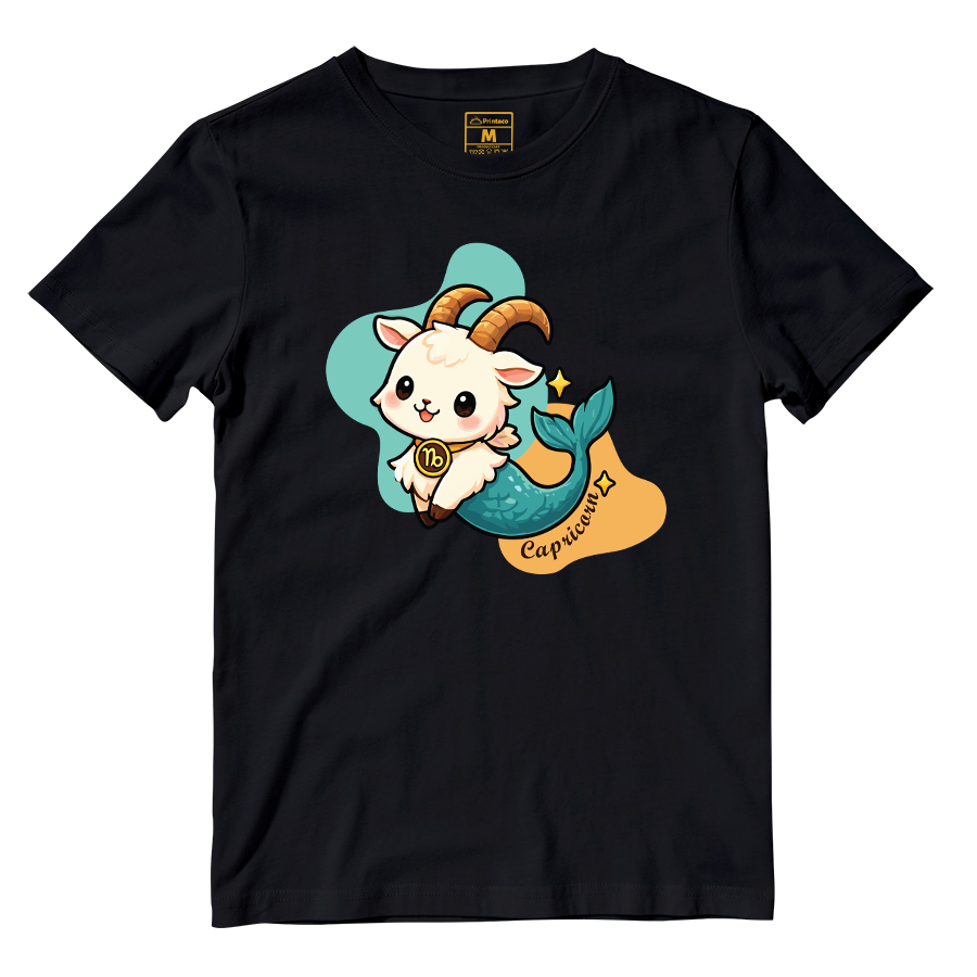 Cotton Shirt: Capricorn Cartoon