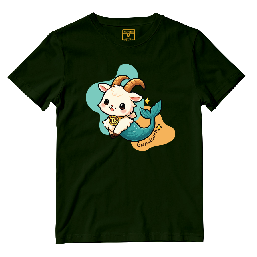 Cotton Shirt: Capricorn Cartoon