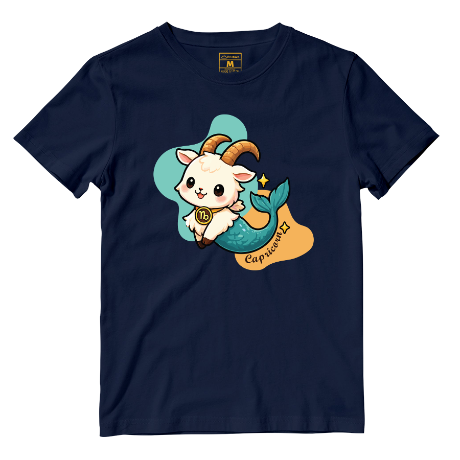 Cotton Shirt: Capricorn Cartoon