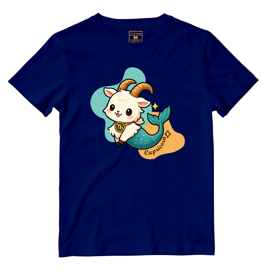 Cotton Shirt: Capricorn Cartoon