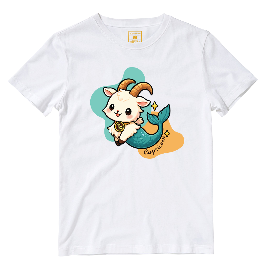 Cotton Shirt: Capricorn Cartoon