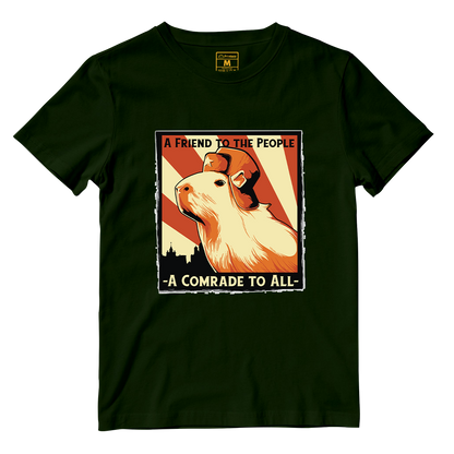 Cotton Shirt: Capybara Comrade