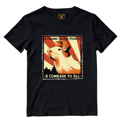 Cotton Shirt: Capybara Comrade