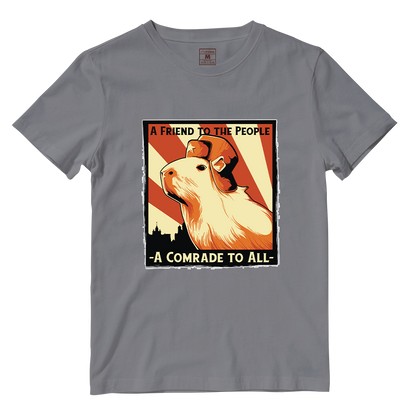 Cotton Shirt: Capybara Comrade