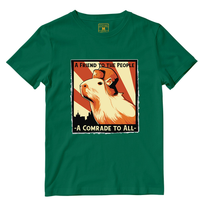 Cotton Shirt: Capybara Comrade