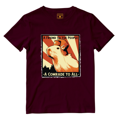 Cotton Shirt: Capybara Comrade