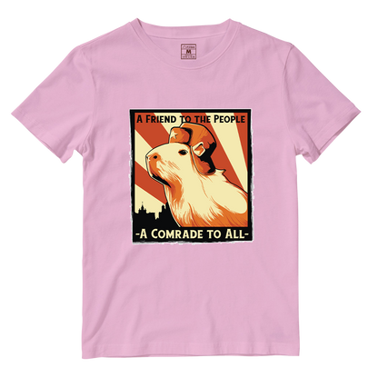 Cotton Shirt: Capybara Comrade