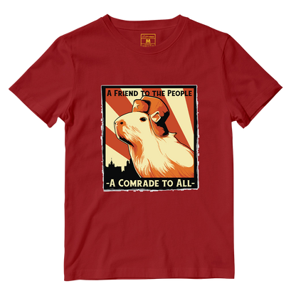 Cotton Shirt: Capybara Comrade