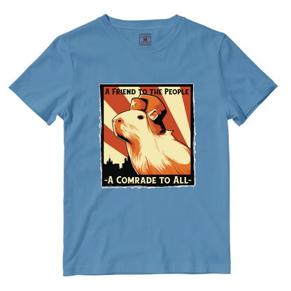 Cotton Shirt: Capybara Comrade