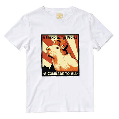 Cotton Shirt: Capybara Comrade