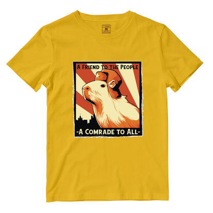 Cotton Shirt: Capybara Comrade