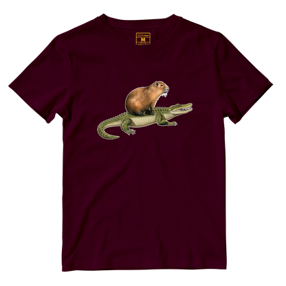 Cotton Shirt: Capybara Crocodile