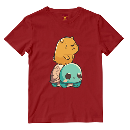 Cotton Shirt: Capybara Kawaii