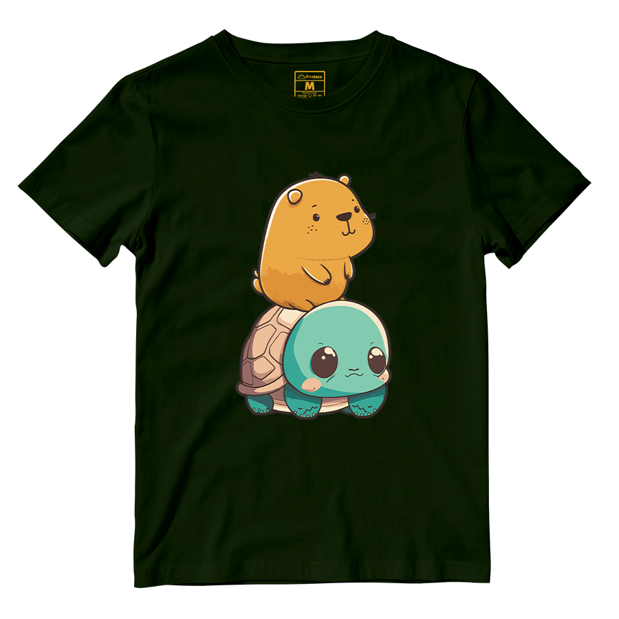 Cotton Shirt: Capybara Kawaii