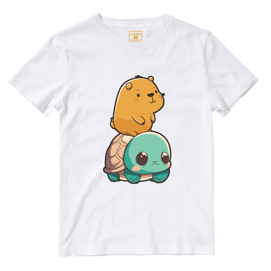 Cotton Shirt: Capybara Kawaii