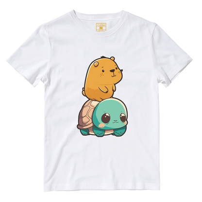 Cotton Shirt: Capybara Kawaii