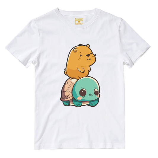 Cotton Shirt: Capybara Kawaii