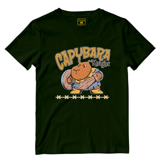 Cotton Shirt: Capybara Knight