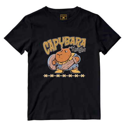Cotton Shirt: Capybara Knight