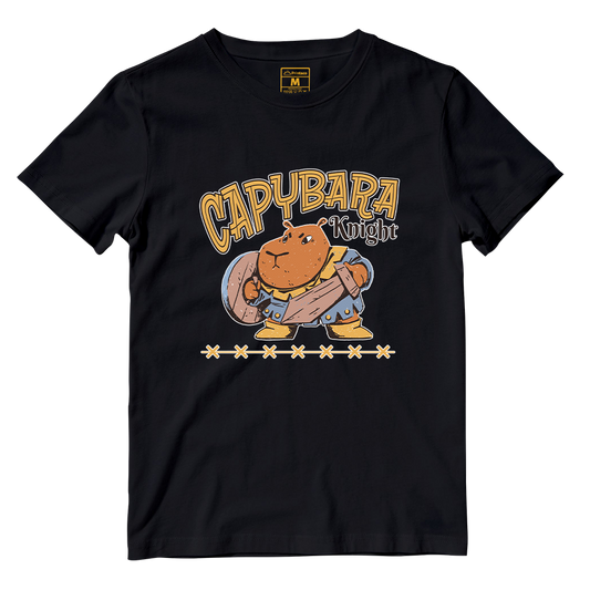 Cotton Shirt: Capybara Knight